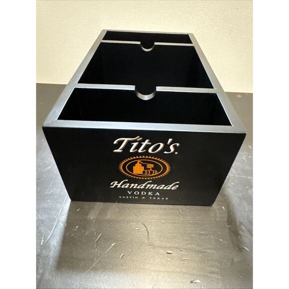 Unique Tito's Vodka Wooden Napkin‎ Caddy NEW NEVER USED - Picture 6 of 7